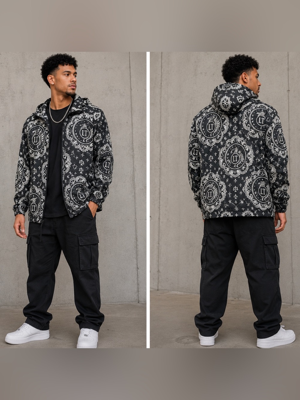 New Lex Talionis Doily Zip Up Windbreaker - M